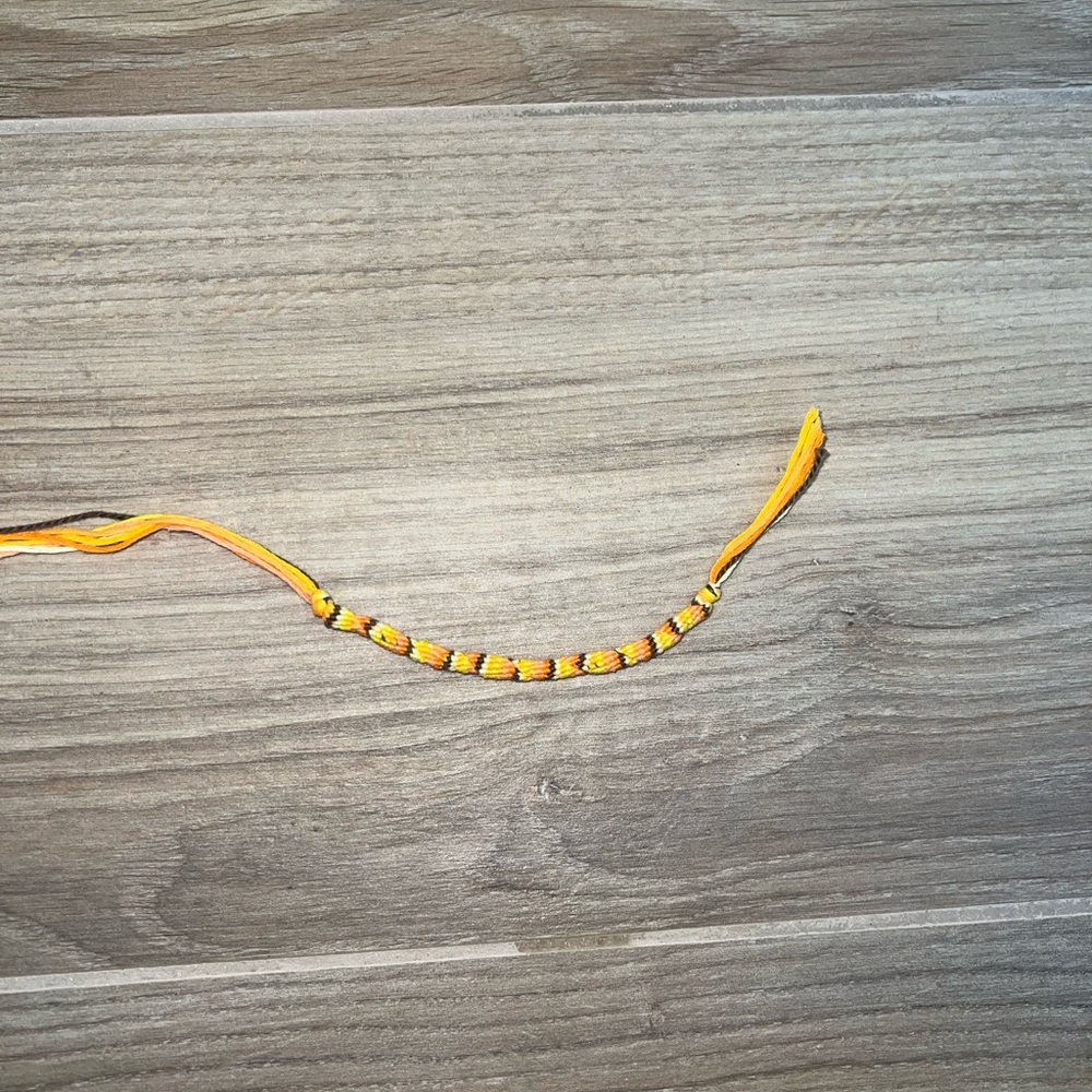 Kids Yellow and Black Braided Bracelet